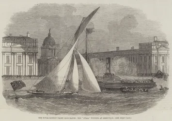 Das Royal London Yacht Club Match, die Julia gewinnt in Greenwich